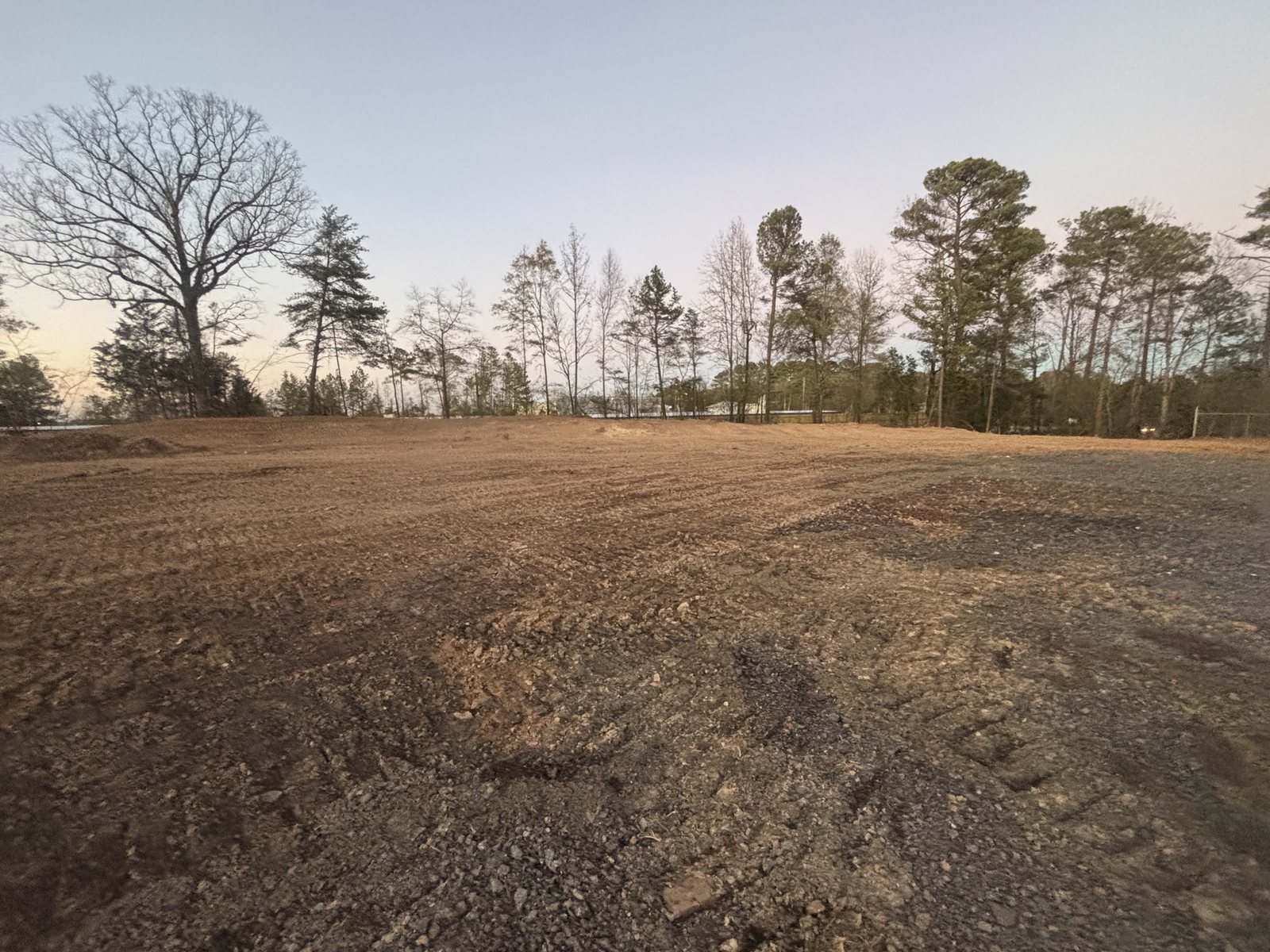 Rough graded site during earthwork in Central Alabama