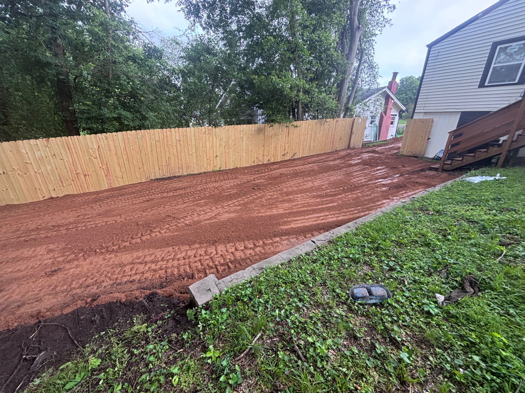 After: Backyard cleared, graded, and smoothed with fresh fill — ready for topsoil & seed — Jefferson County